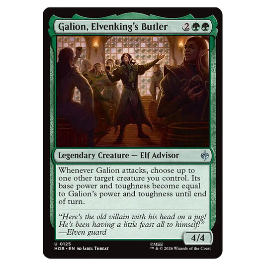 Galion, Elvenking's Butler 0125 card from the Magic The Gathering set The Hobbit