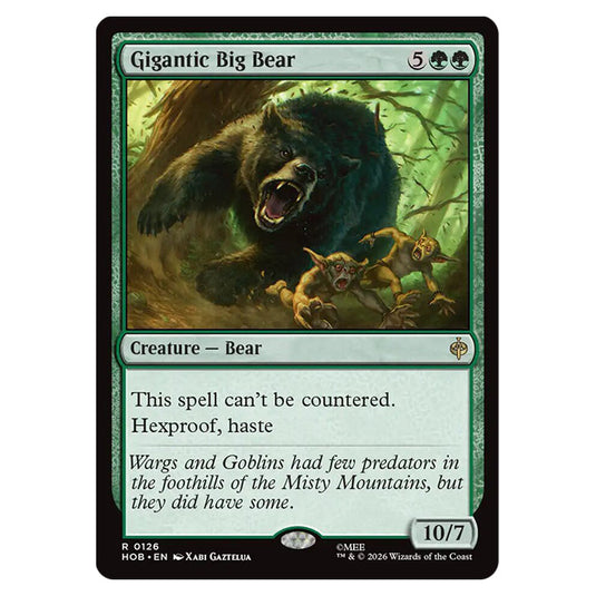 Gigantic Big Bear 0126 card from the Magic The Gathering set The Hobbit