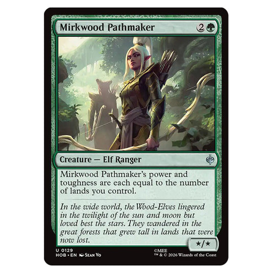 Mirkwood Pathmaker 0129 card from the Magic The Gathering set The Hobbit