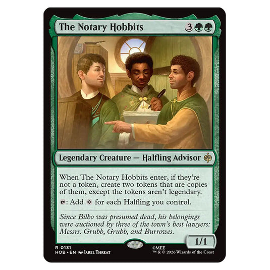 The Notary Hobbits 0131 card from the Magic The Gathering set The Hobbit