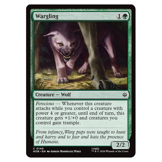 Wargling 0140 card from the Magic The Gathering set The Hobbit