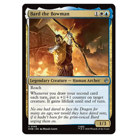 Bard the Bowman 0145 card from the Magic The Gathering set The Hobbit