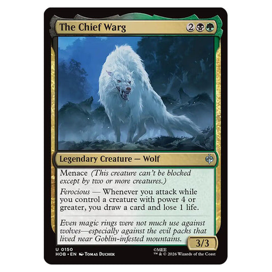 The Chief Warg 0150 card from the Magic The Gathering set The Hobbit