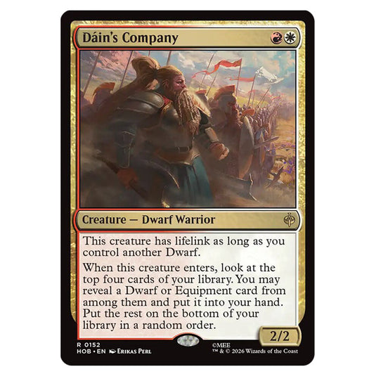 Dáin's Company 0152 card from the Magic The Gathering set The Hobbit