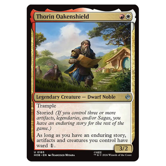 Thorin Oakenshield 0165 card from the Magic The Gathering set The Hobbit
