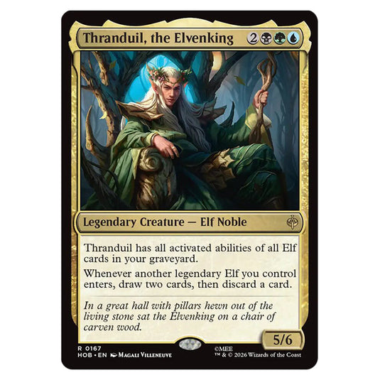 Thranduil, the Elvenking 0167 card from the Magic The Gathering set The Hobbit
