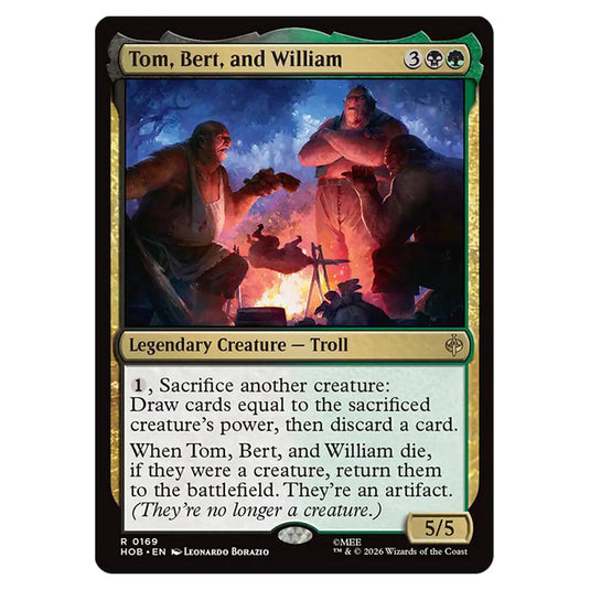 Tom, Bert, and William 0169 card from the Magic The Gathering set The Hobbit