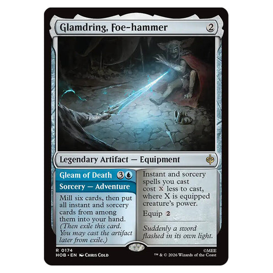 Glamdring, Foe-hammer // Gleam of Death 0174 card from the Magic The Gathering set The Hobbit