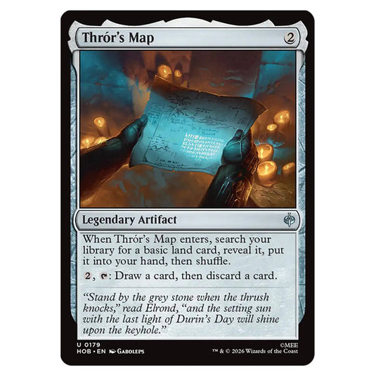 Thrór's Map 0179 card from the Magic The Gathering set The Hobbit