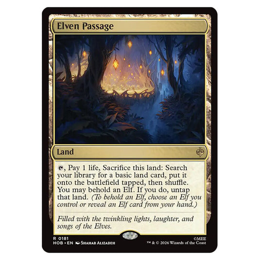 Elven Passage 0181 card from the Magic The Gathering set The Hobbit