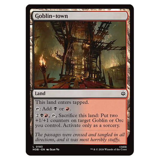 Goblin-town 0183 card from the Magic The Gathering set The Hobbit