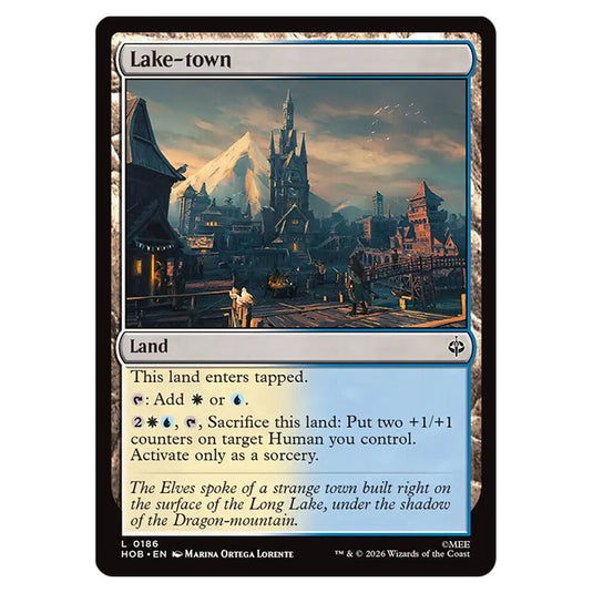 Lake-town 0186 card from the Magic The Gathering set The Hobbit