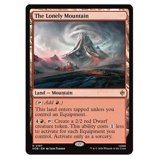 The Lonely Mountain 0187 card from the Magic The Gathering set The Hobbit