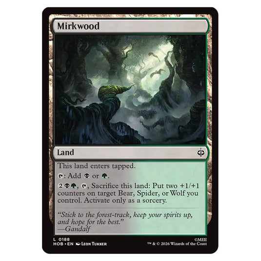 Mirkwood 0188 card from the Magic The Gathering set The Hobbit