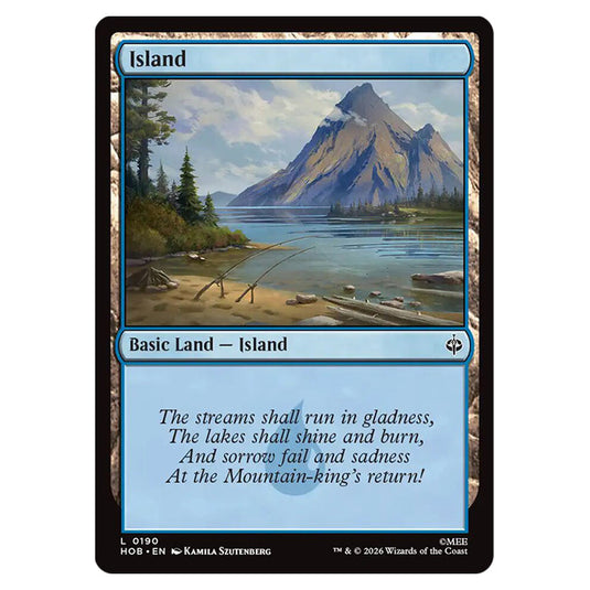 Island 0190 card from the Magic The Gathering set The Hobbit