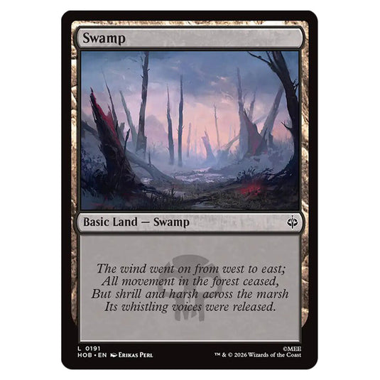 Swamp 0191 card from the Magic The Gathering set The Hobbit