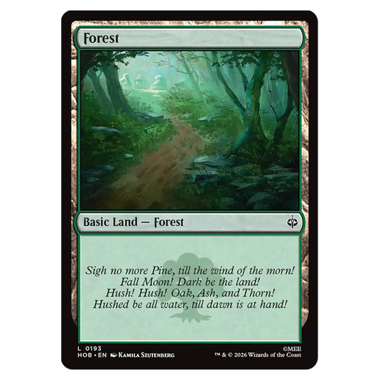 Forest 0193 card from the Magic The Gathering set The Hobbit