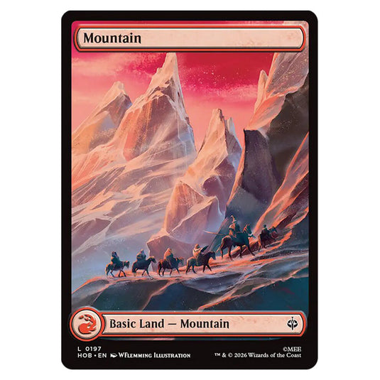Mountain 0197 card from the Magic The Gathering set The Hobbit