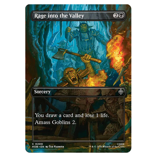 Rage into the Valley 0200 card from the Magic The Gathering set The Hobbit