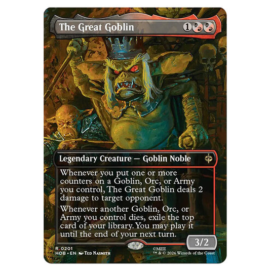 The Great Goblin 0201 card from the Magic The Gathering set The Hobbit