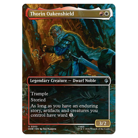 Thorin Oakenshield 0202 card from the Magic The Gathering set The Hobbit