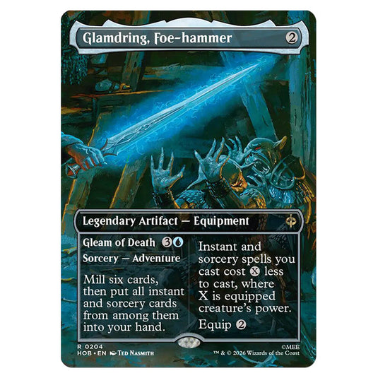 Glamdring, Foe-hammer // Gleam of Death 0204 card from the Magic The Gathering set The Hobbit