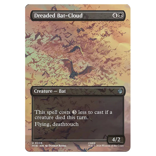Dreaded Bat-Cloud 0206 card from the Magic The Gathering set The Hobbit