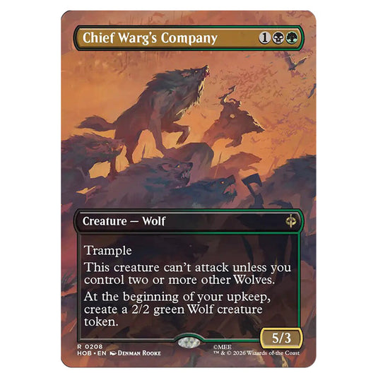 Chief Warg's Company 0208 card from the Magic The Gathering set The Hobbit