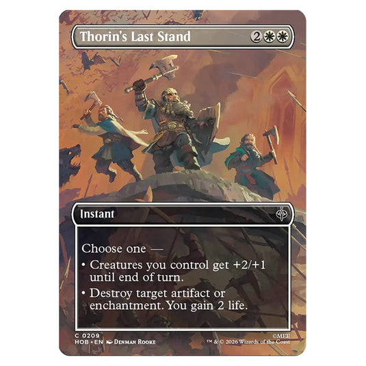 Thorin's Last Stand 0209 card from the Magic The Gathering set The Hobbit