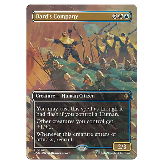 Bard's Company 0210 card from the Magic The Gathering set The Hobbit