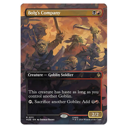 Bolg's Company 0211 card from the Magic The Gathering set The Hobbit