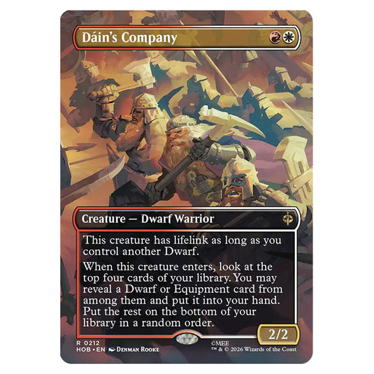 Dáin's Company 0212 card from the Magic The Gathering set The Hobbit
