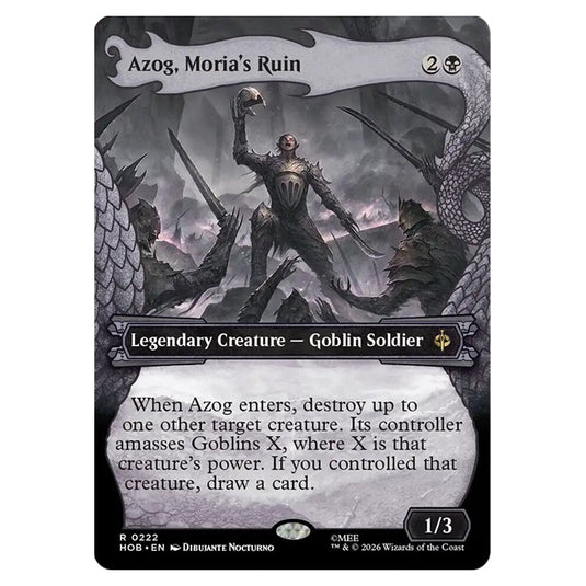 Azog, Moria's Ruin 0222 card from the Magic The Gathering set The Hobbit