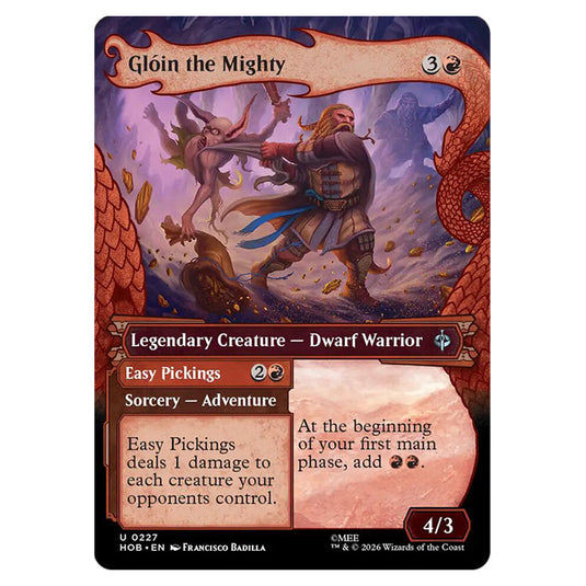 Glóin the Mighty // Easy Pickings 0227 card from the Magic The Gathering set The Hobbit