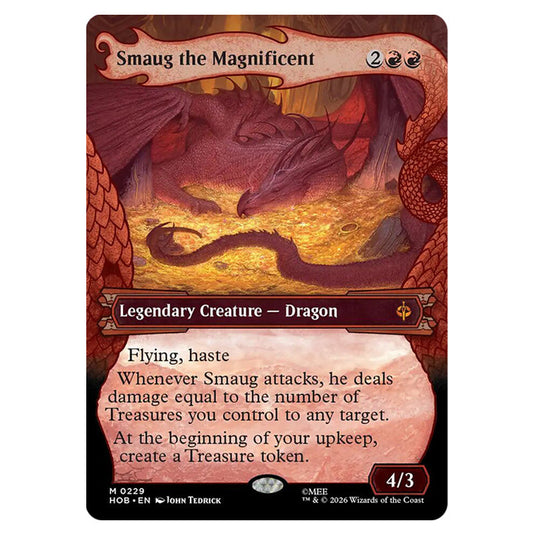 Smaug the Magnificent 0229 card from the Magic The Gathering set The Hobbit