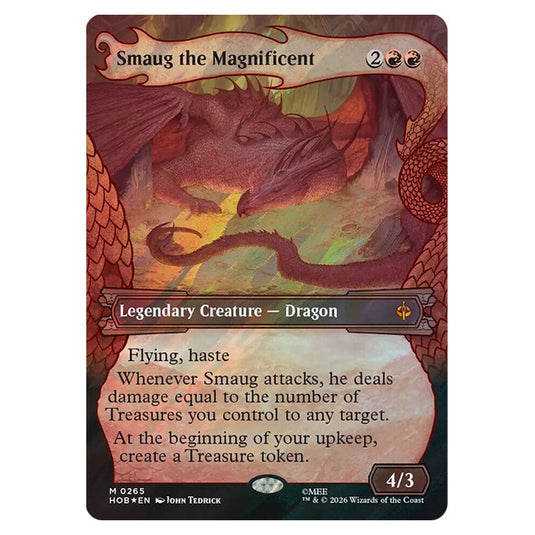 Smaug the Magnificent 0265 card from the Magic The Gathering set The Hobbit