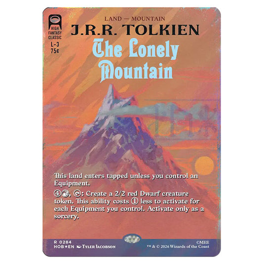 The Lonely Mountain 0284 card from the Magic The Gathering set The Hobbit
