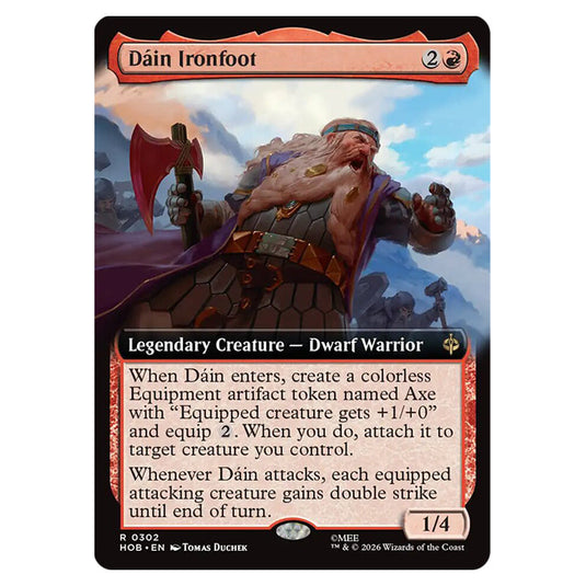 Dáin Ironfoot 0302 card from the Magic The Gathering set The Hobbit