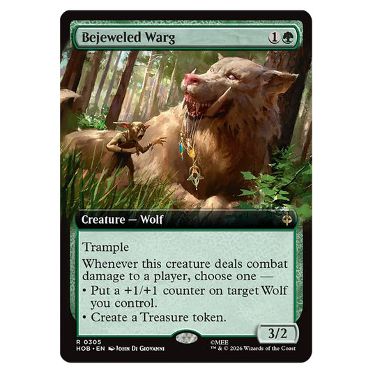 Bejeweled Warg 0305 card from the Magic The Gathering set The Hobbit