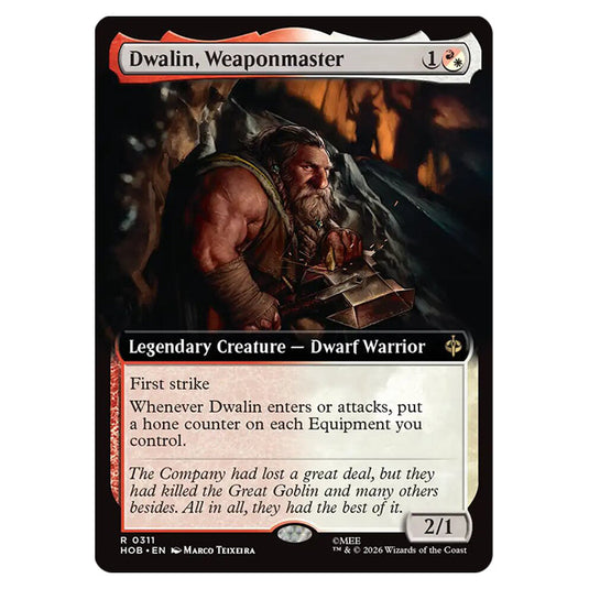 Dwalin, Weaponmaster 0311 card from the Magic The Gathering set The Hobbit