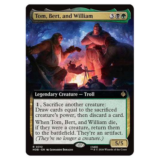 Tom, Bert, and William 0312 card from the Magic The Gathering set The Hobbit