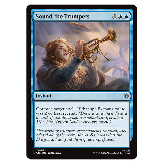 Sound the Trumpets 0055 card from the Magic The Gathering set The Hobbit