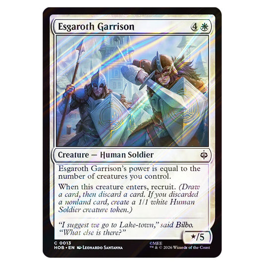 Esgaroth Garrison 0013 card from the Magic The Gathering set The Hobbit