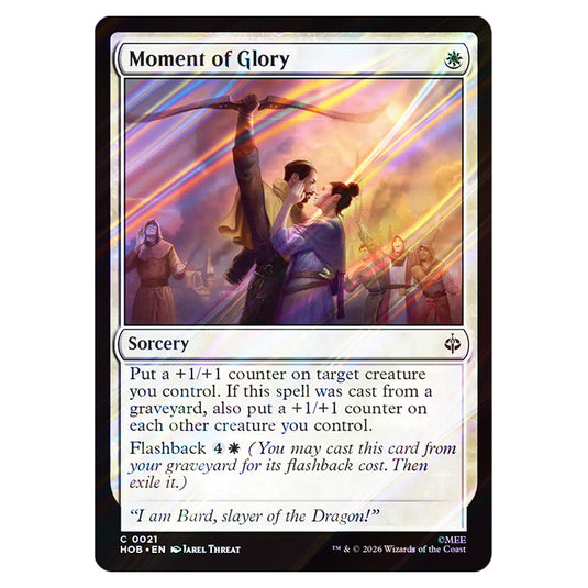 Moment of Glory 0021 card from the Magic The Gathering set The Hobbit