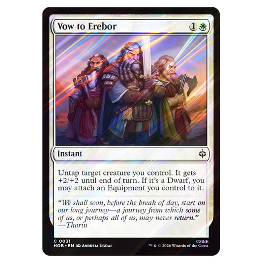 Vow to Erebor 0031 card from the Magic The Gathering set The Hobbit