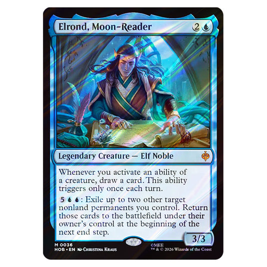 Elrond, Moon-Reader 0036 card from the Magic The Gathering set The Hobbit