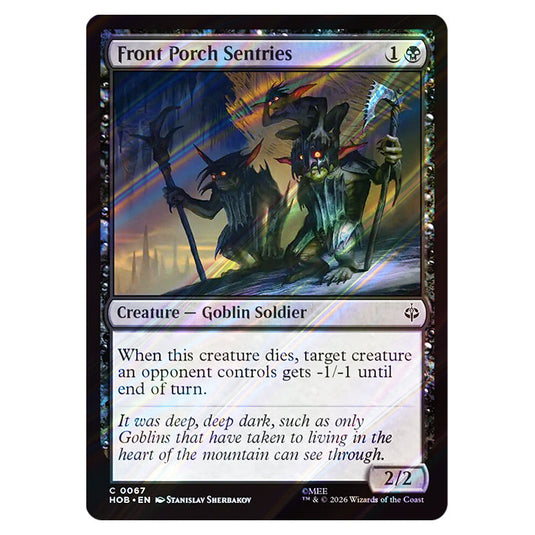 Front Porch Sentries 0067 card from the Magic The Gathering set The Hobbit