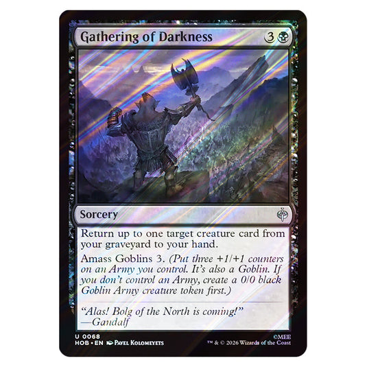 Gathering of Darkness 0068 card from the Magic The Gathering set The Hobbit