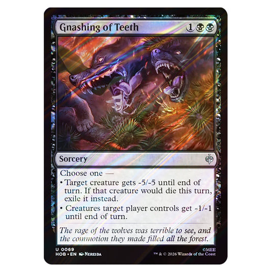 Gnashing of Teeth 0069 card from the Magic The Gathering set The Hobbit