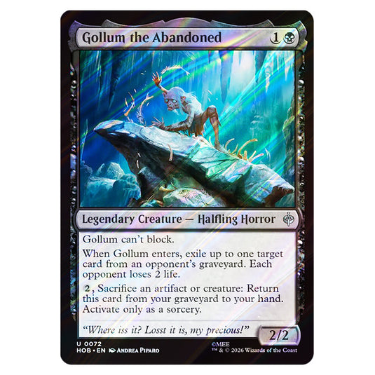 Gollum the Abandoned 0072 card from the Magic The Gathering set The Hobbit